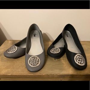 🖤 Grey & Black Flats